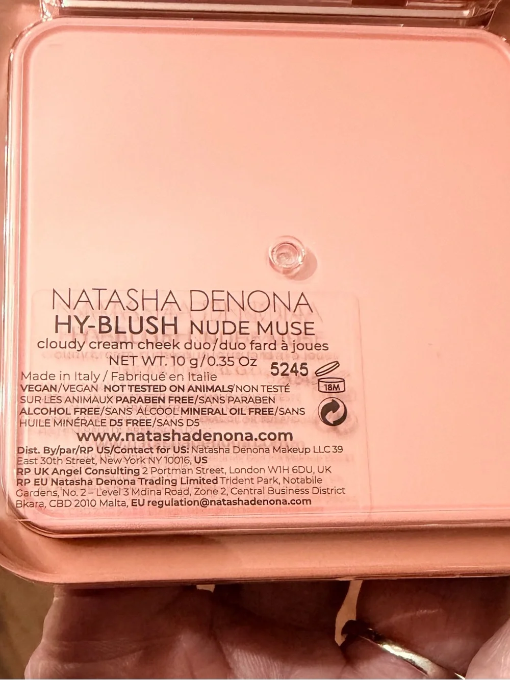 Natasha Denona Hy-Blush Cloudy Cream Cheek Duo- Nude Muse - icy nude/dusty rose